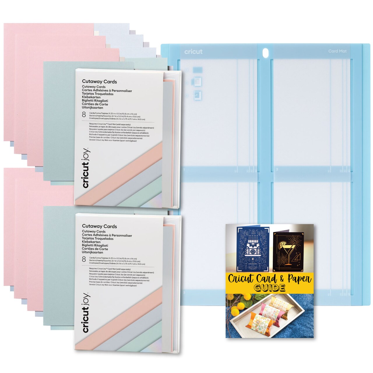 Cricut Cutaway Cards Double Sampler Bundle with Cricut Card Mat 2x2